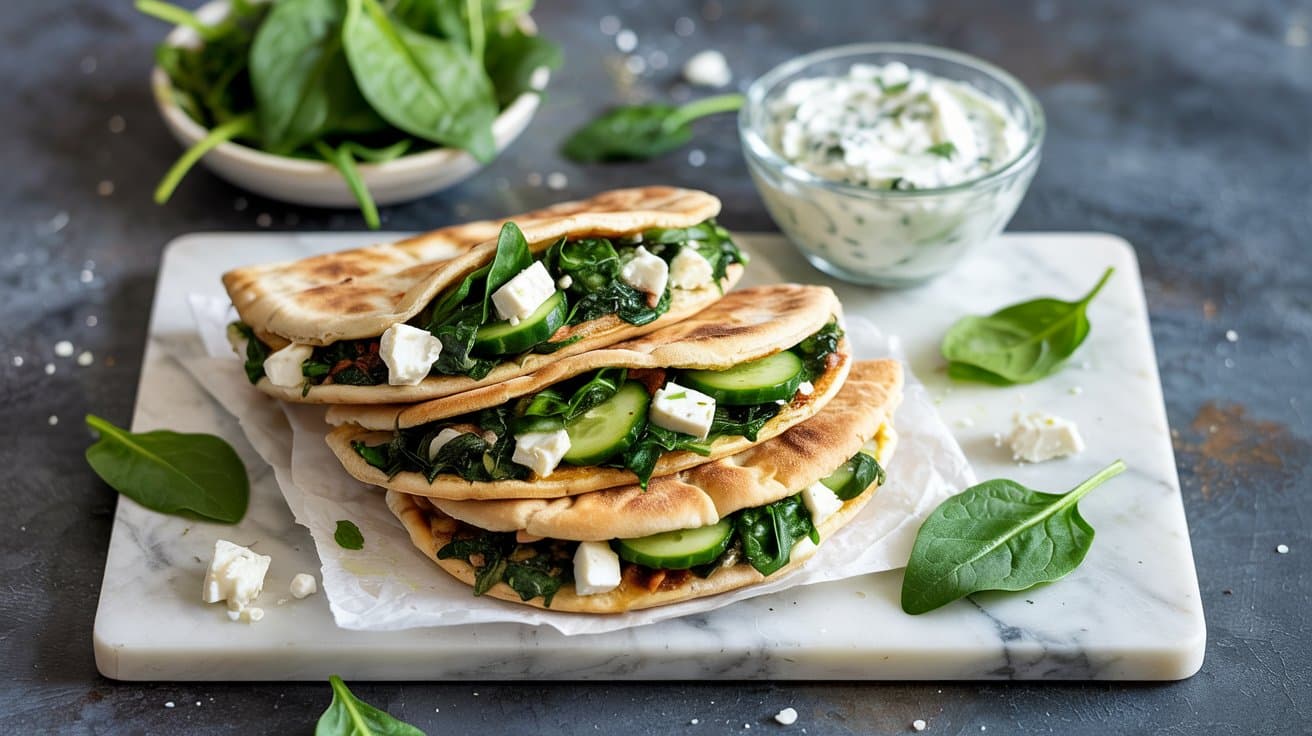 13 spinach and feta stuffed pita pockets rTP6cDmiR8a2Z5zQANFYQg kW8g0zToRRKZ8X7mlvcj A