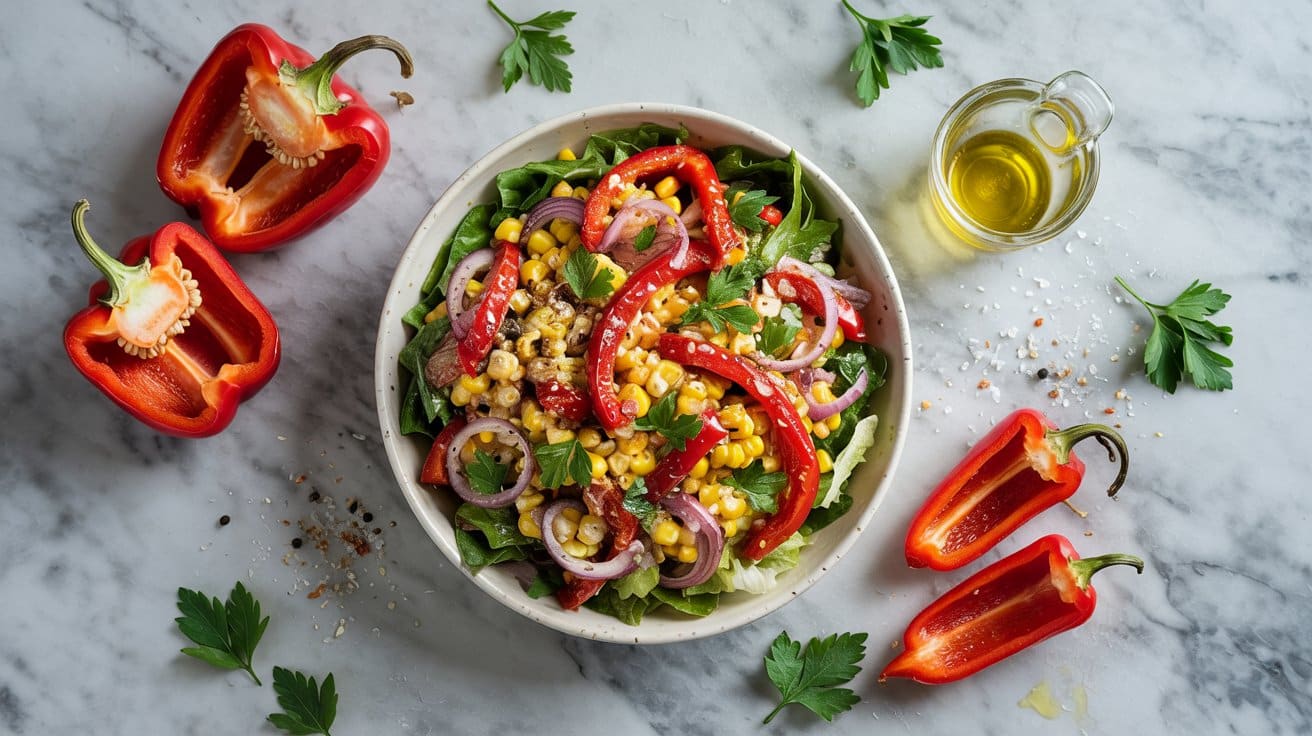 14 corn and roasted red pepper salad a b PtioH4SMR1 h3QepGaSoeg IjGcdU6JTqiaxS9Wfh mPw