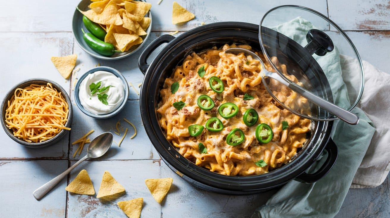 14 slow cooker no boil creamy taco pasta TrbY1YWsSOKXUIl39DNP3Q 83g9bO4aRVWecBNhOiLylQ