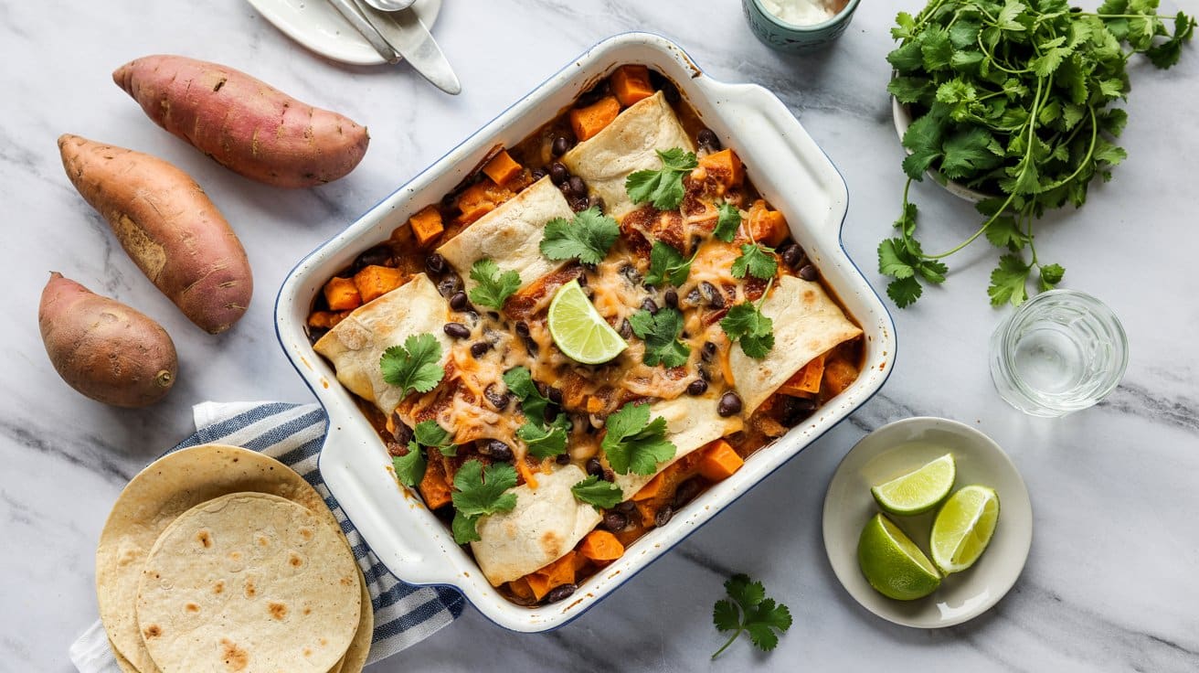 14 sweet potato and black bean enchilada HU9xkUpFS7uC4sBWVZfsCg xKHlrWeKT iGrfvpxoqRFA