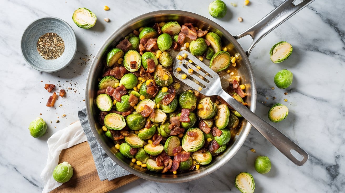 15 corn and bacon brussels sprouts toss Jiulm ewROuvE142ZZD HQ VmueShNIQP j0UA7VIzDfA