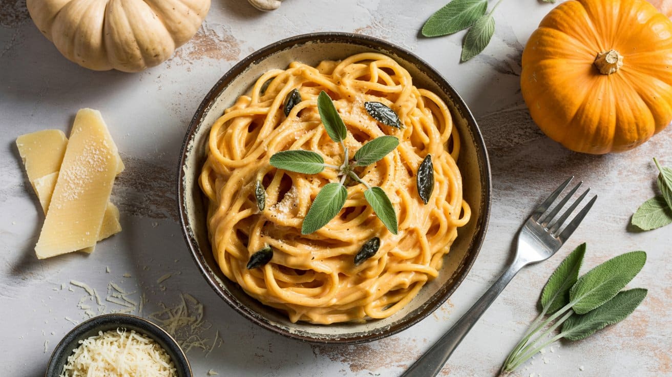 16 no boil creamy pumpkin sage pasta a b x FlxZ4dQ9 OyTedgqDEJA 9tS BHZqThm7k6 U9M H9w