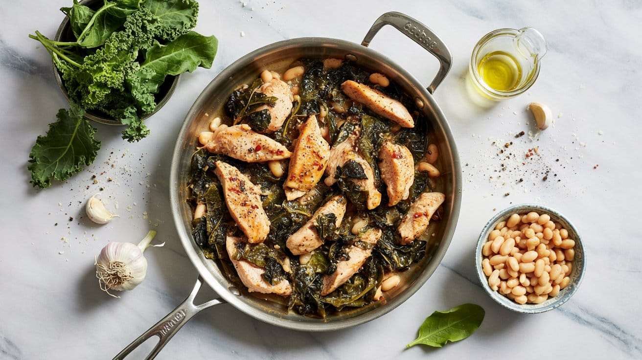 16 one pan chicken and kale with white b JjUJoOdaS4ymvbNrncbVOg zDREZ c8RJmqTzpMgu6lGg