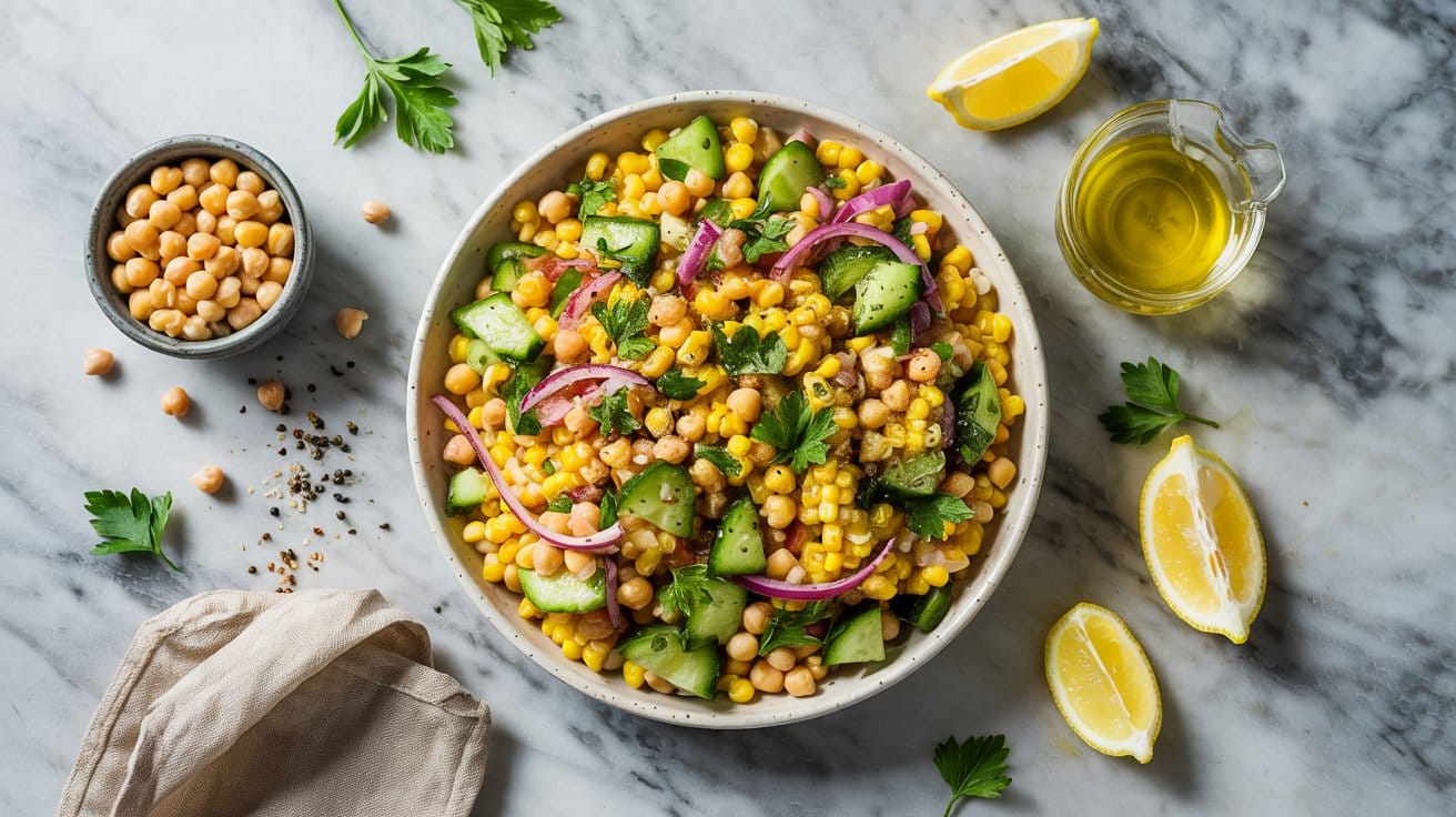 17 corn and chickpea salad a bright top GsKw62laSvOX0gOW2F uRA ZV3zkFy SB LtmQVGly2zw