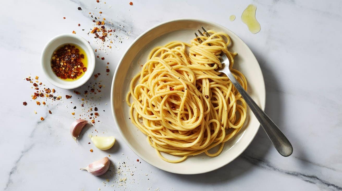 17 spaghetti aglio e olio with red peppe hjNgaSD2TfiBGV7nt7Z1XQ 2RnGMZB7QVikrsz4d2zVRg