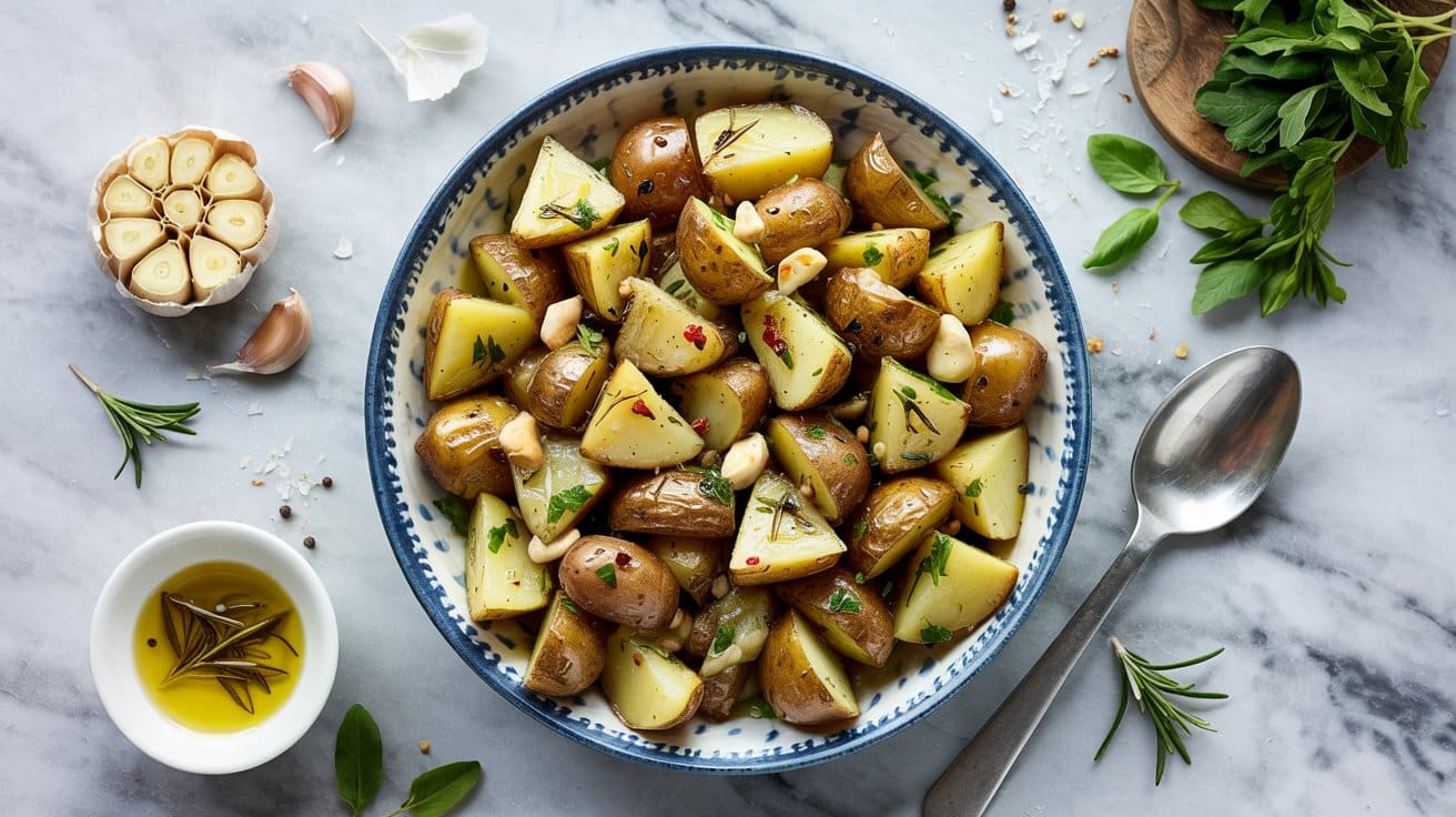 18 roasted garlic and herb potato salad Mjeexu5qSVCMy9sYU QQ CbQLIFpJRr276UbcNRZLYw