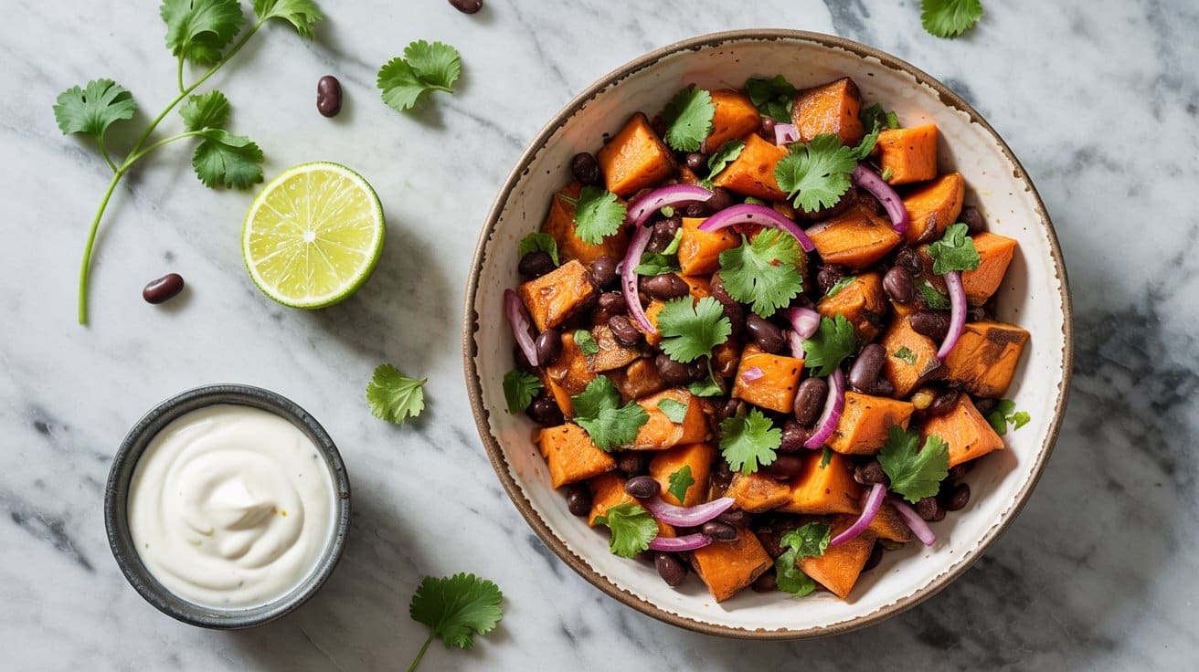 18 sweet potato and black bean salad wit 3OQyyM5lQ0WIhnZVil4SZg 4ic4a0qmQh2geHvm7m3EGg