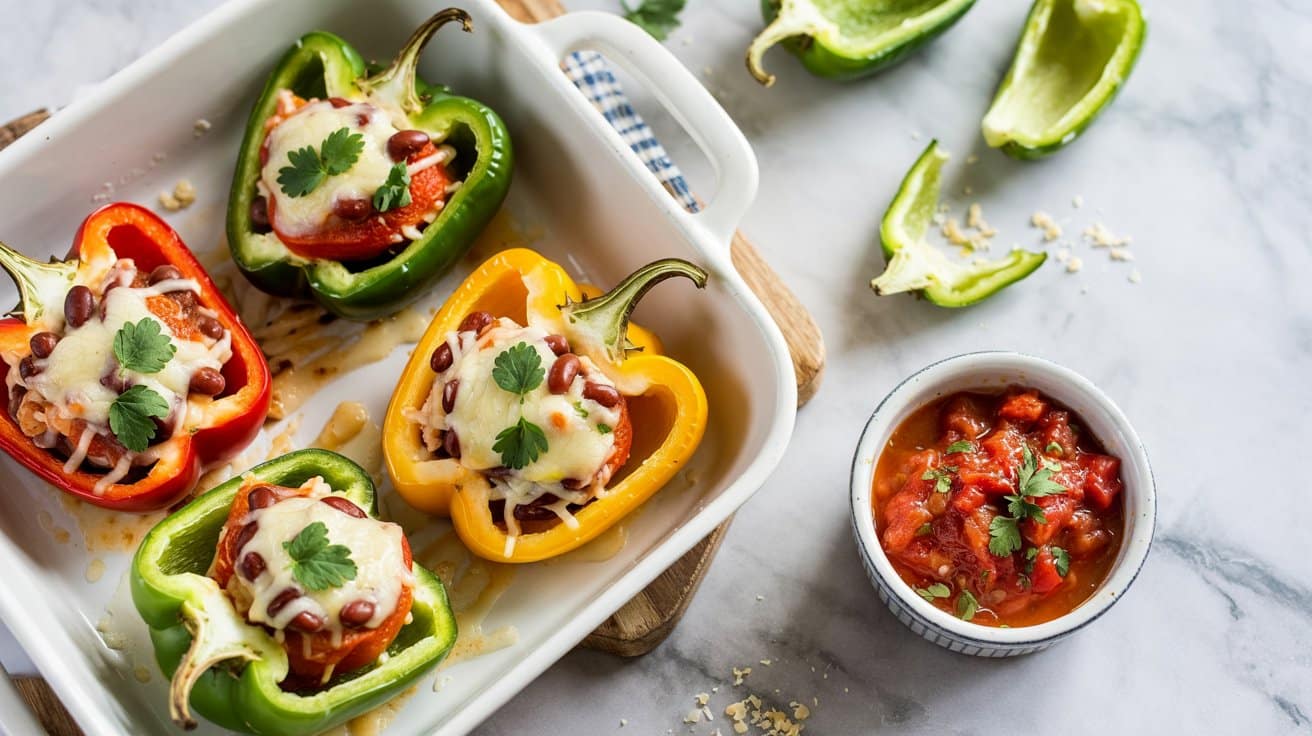 19 bean and cheese stuffed peppers a bri Cx1l4R6SDiGimT QViTCg T7y3KLdhRE6Y97DCT9I8vw