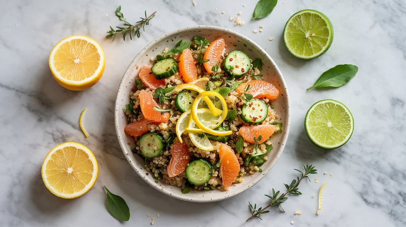 19 citrus and herb quinoa salad a bright vHSliDWgRm6ycrhXS4b6cA Oki JhdjQeGo68bYTqvl0w