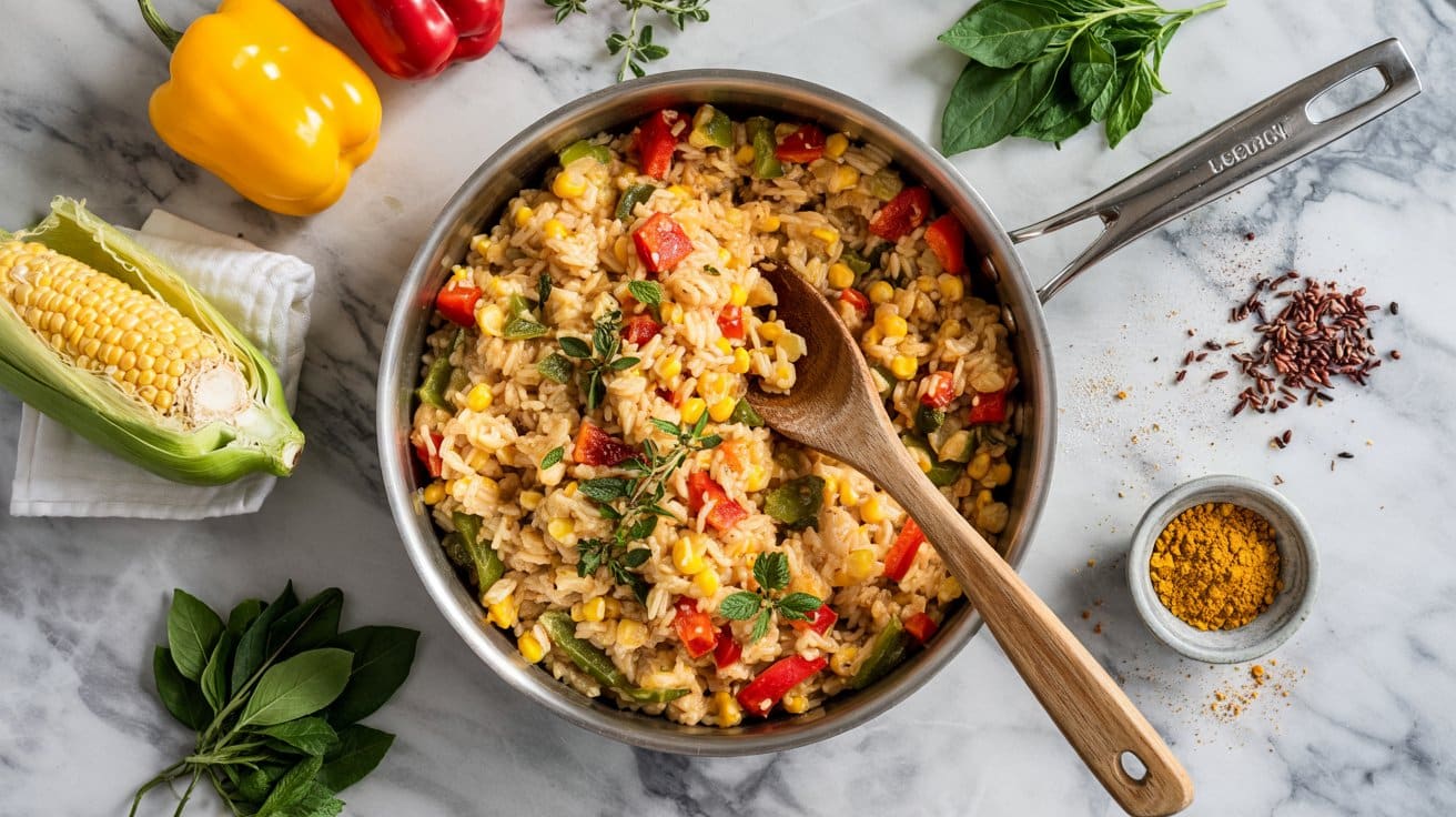 19 corn and peppers rice pilaf a bright IX79exB T863u tizZzJPA mmhtDVikQdOnNwl1TB4LaQ