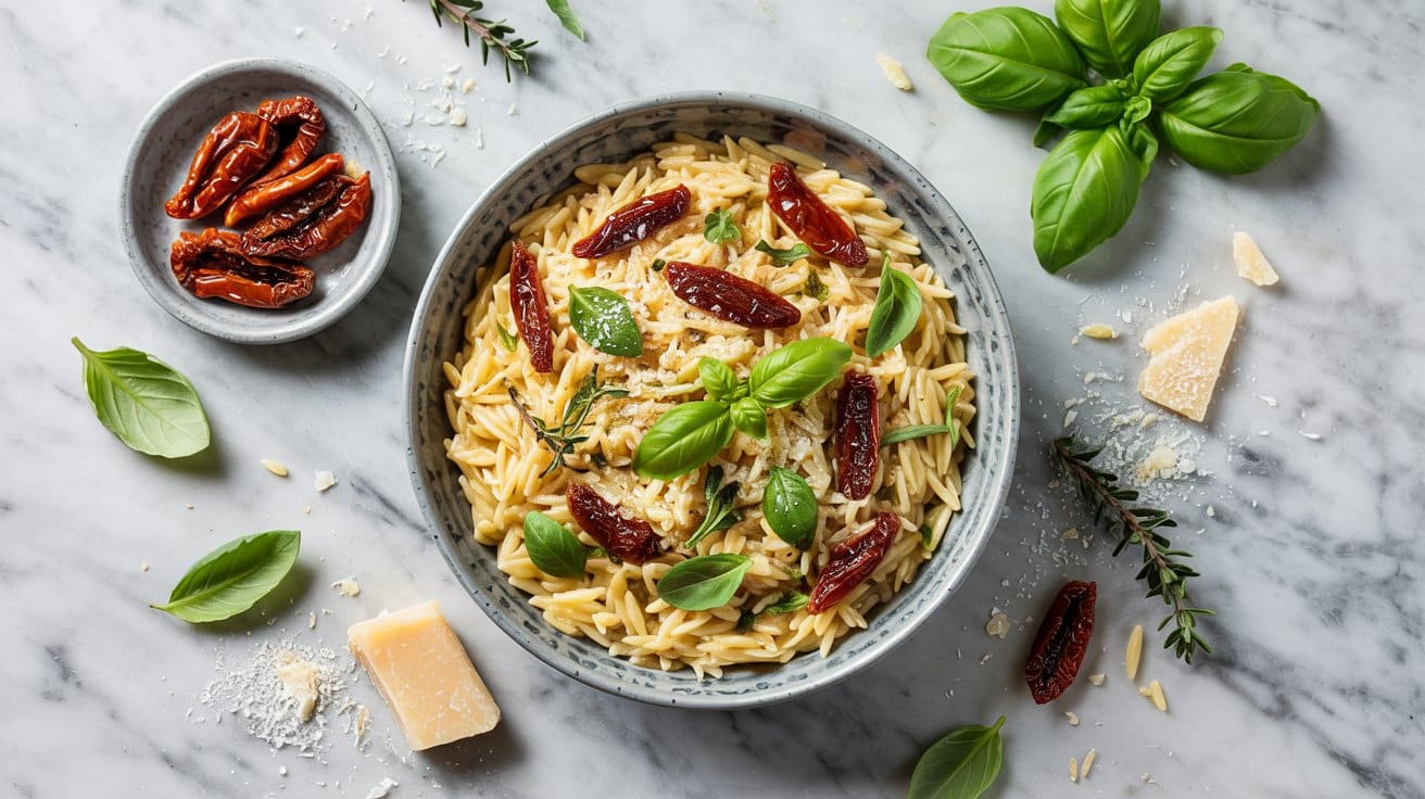 19 herbed orzo pasta with sun dried toma COp7ZN2PTDuwlQuYKPbDaQ zK51rScSSRei4ZeTdPPC7A