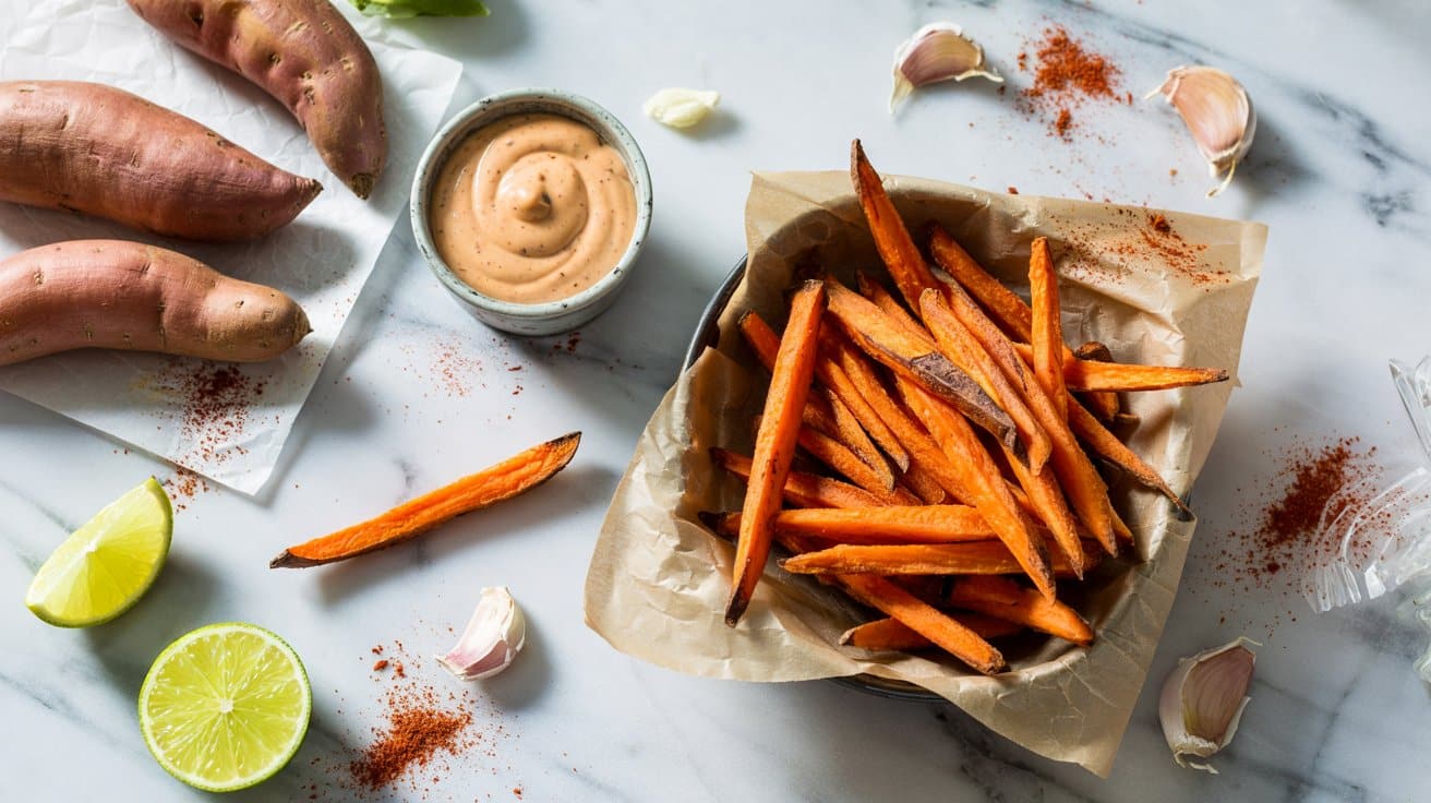 19 sweet potato fries with chipotle aiol oTTEG NCSoam2NIZ2oQWvw Xa8lQUdQLSKUYyCE3H2pw