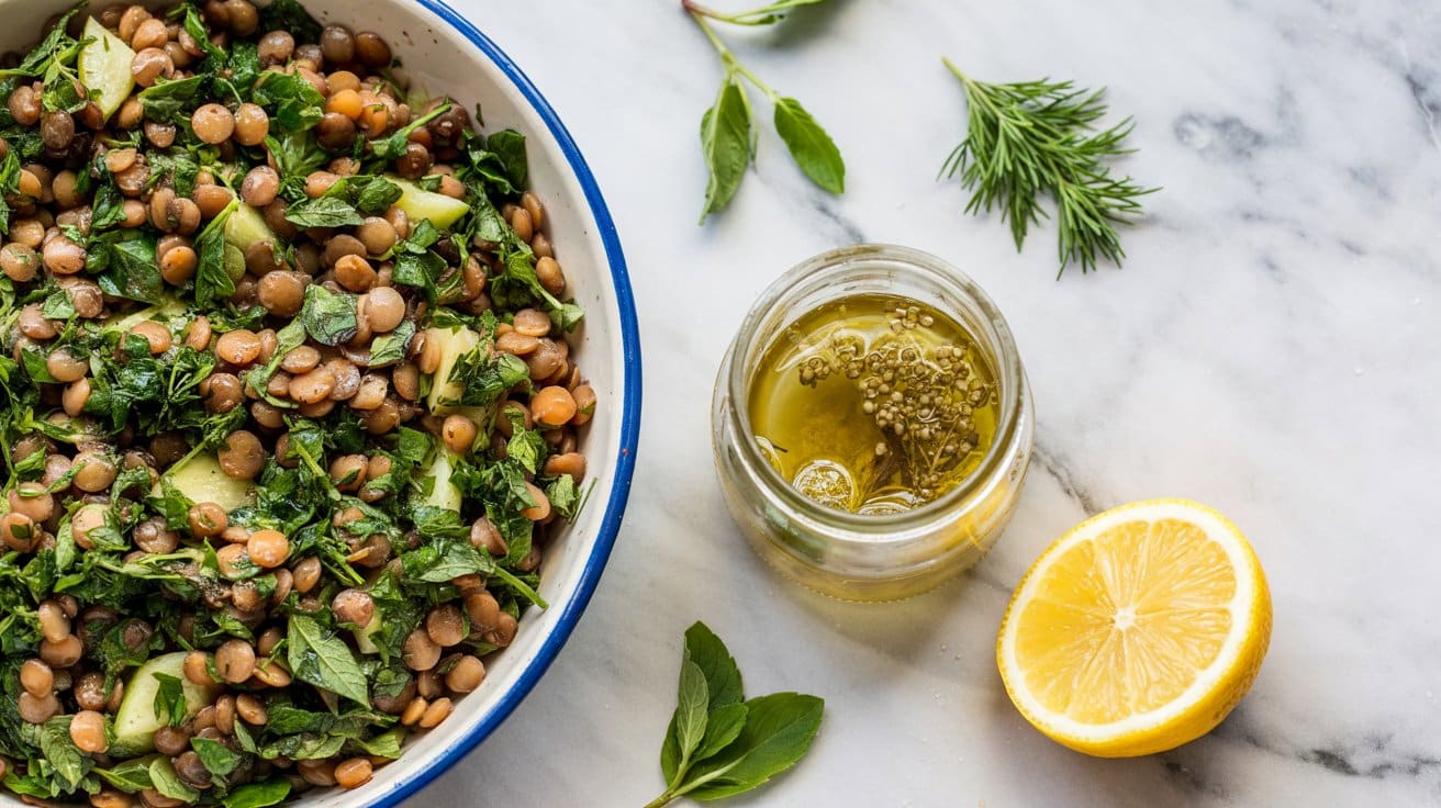 2 lentil and herb salad with lemon vinai mpzIGkhbQwCcQIJOcjpS6Q Mk0OvaE1RSe9VuTJGmFRZw