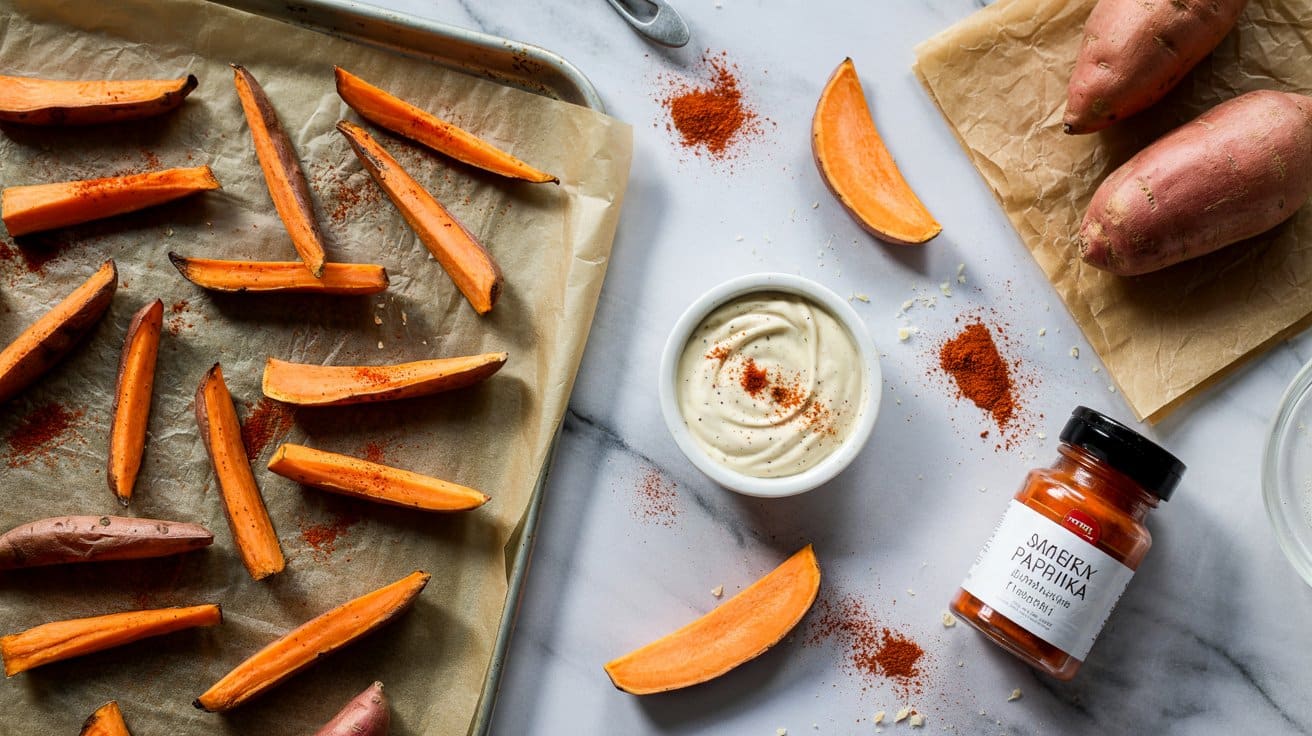 2 sweet potato fries with smoked paprika 2va0rkG2Tuu84o0YwpnFjQ YMvqio6T8S Tn24ZYrTBA