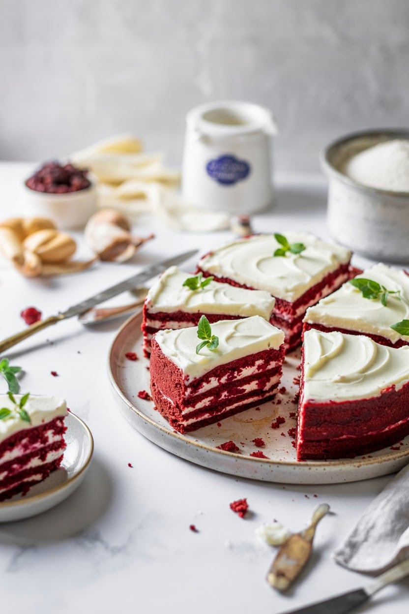 Red Velvet Sheetcake with Cream Cheese Frosting