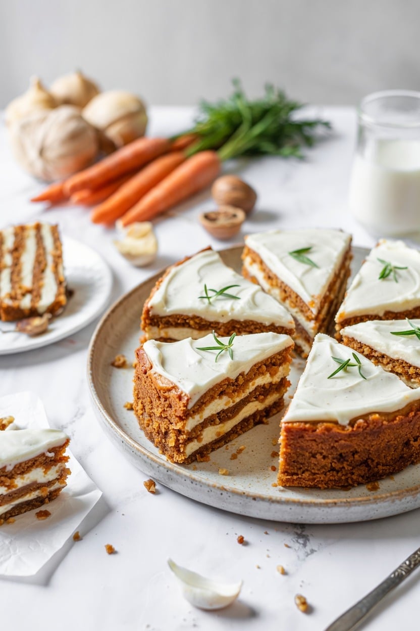 Carrot Sheetcake with Walnuts and Cream Cheese Frosting