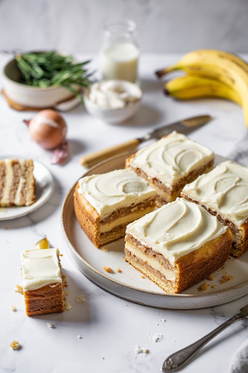 Banana Sheetcake with Cream Cheese Frosting