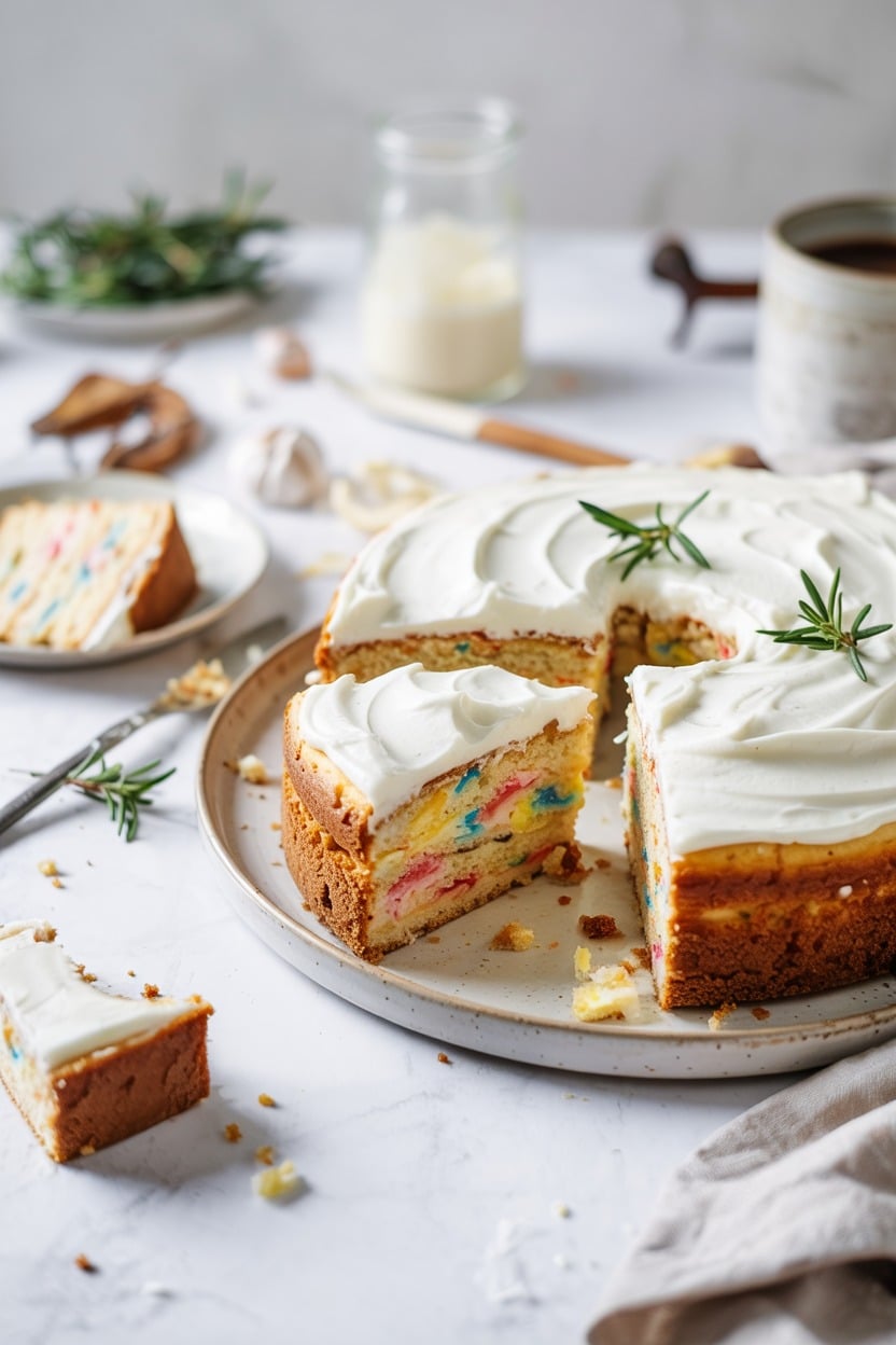 Funfetti Sheetcake with Whipped Vanilla Frosting