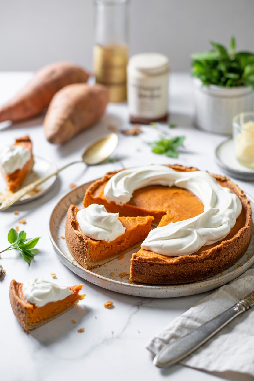 Sweet Potato Pie with Maple Whipped Cream