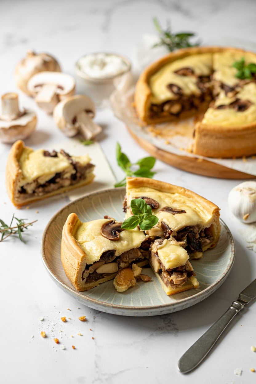 Mushroom and Gruyère Savory Pie