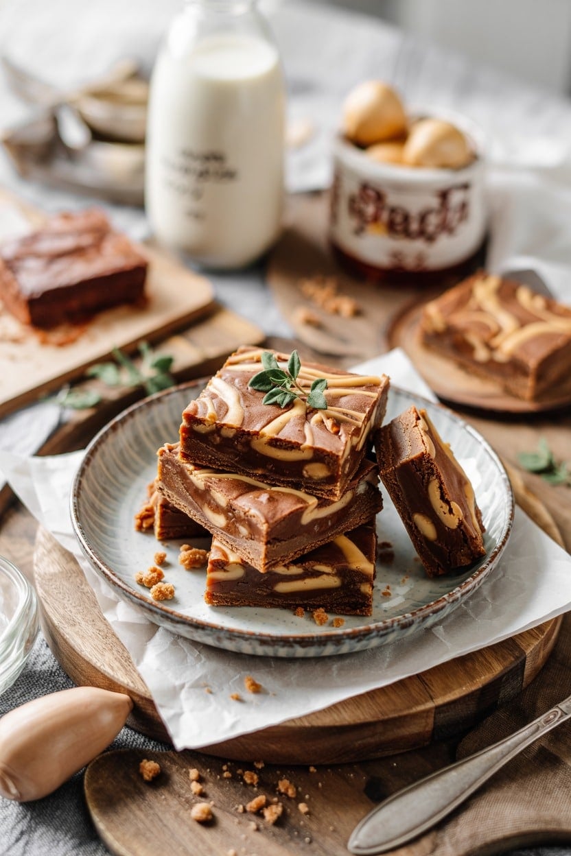 Peanut Butter Swirl Brownies