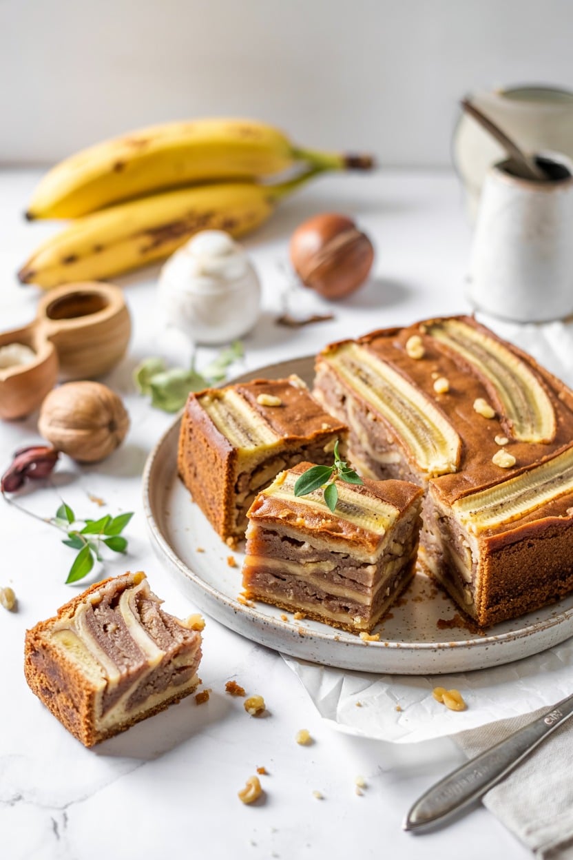 Banana Walnut Sheet Cake