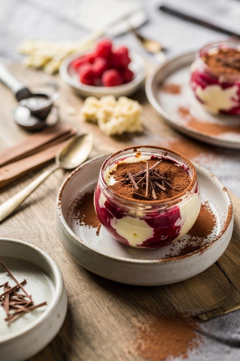 Raspberry White Chocolate Mousse Jar
