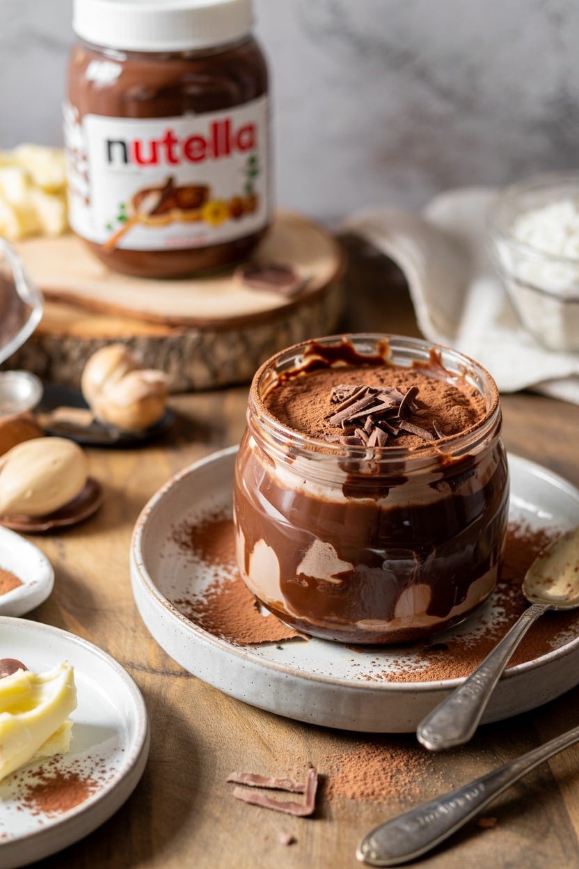 Chocolate Hazelnut Nutella Trifle Jar