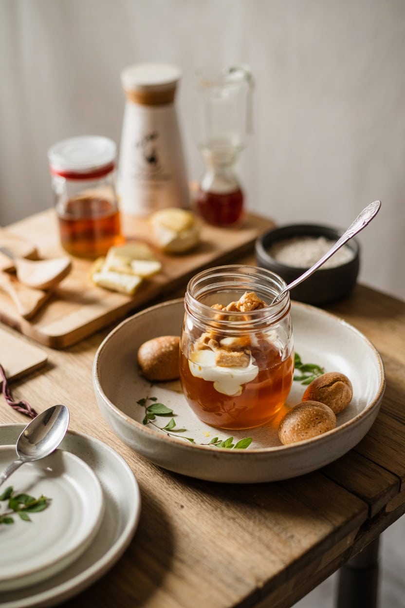 Salted Honey and Yogurt Parfait Jar