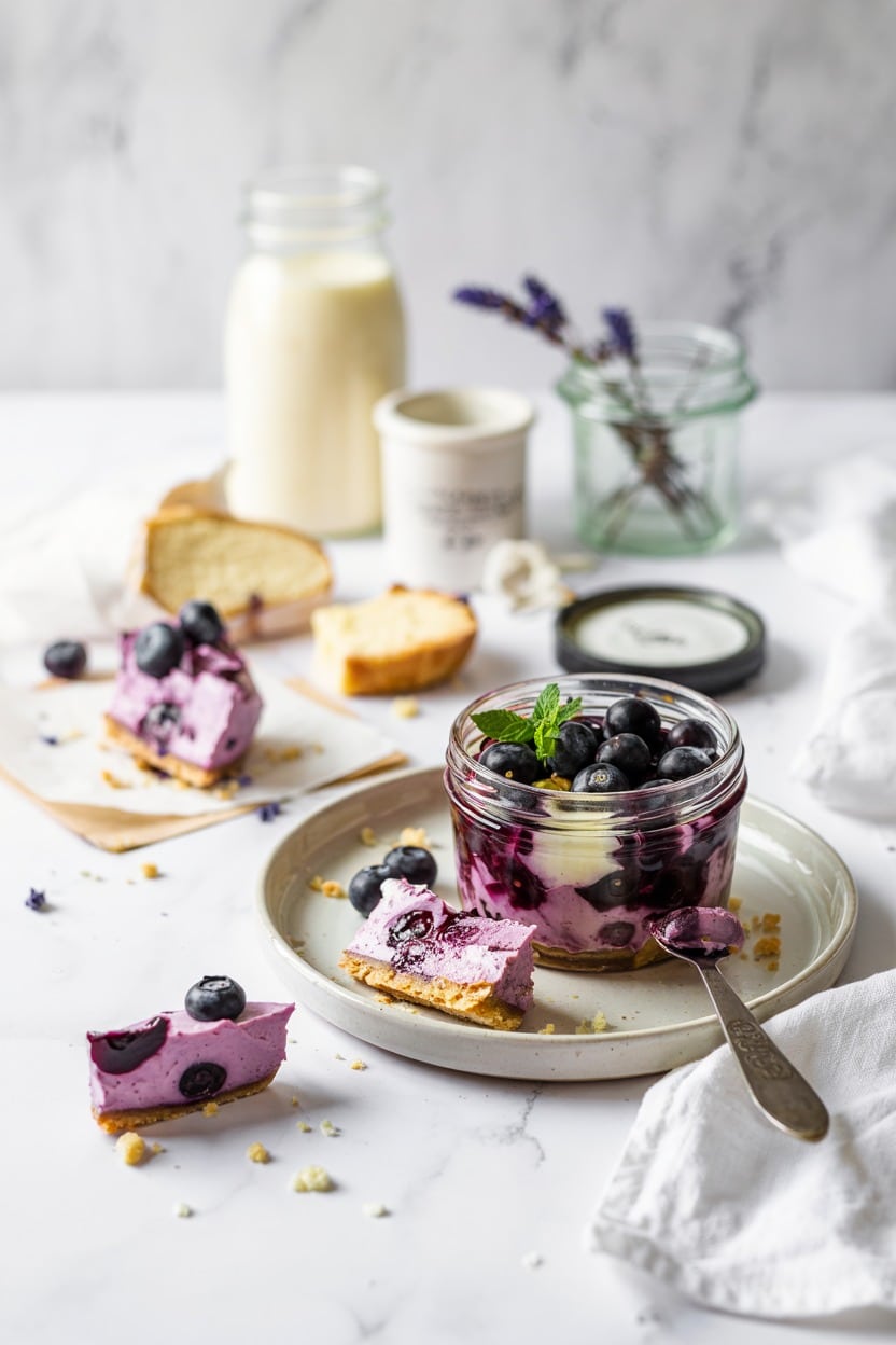 Blueberry Lavender Cheesecake Jar