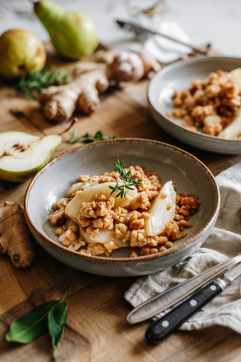 Pear and Ginger Crisp