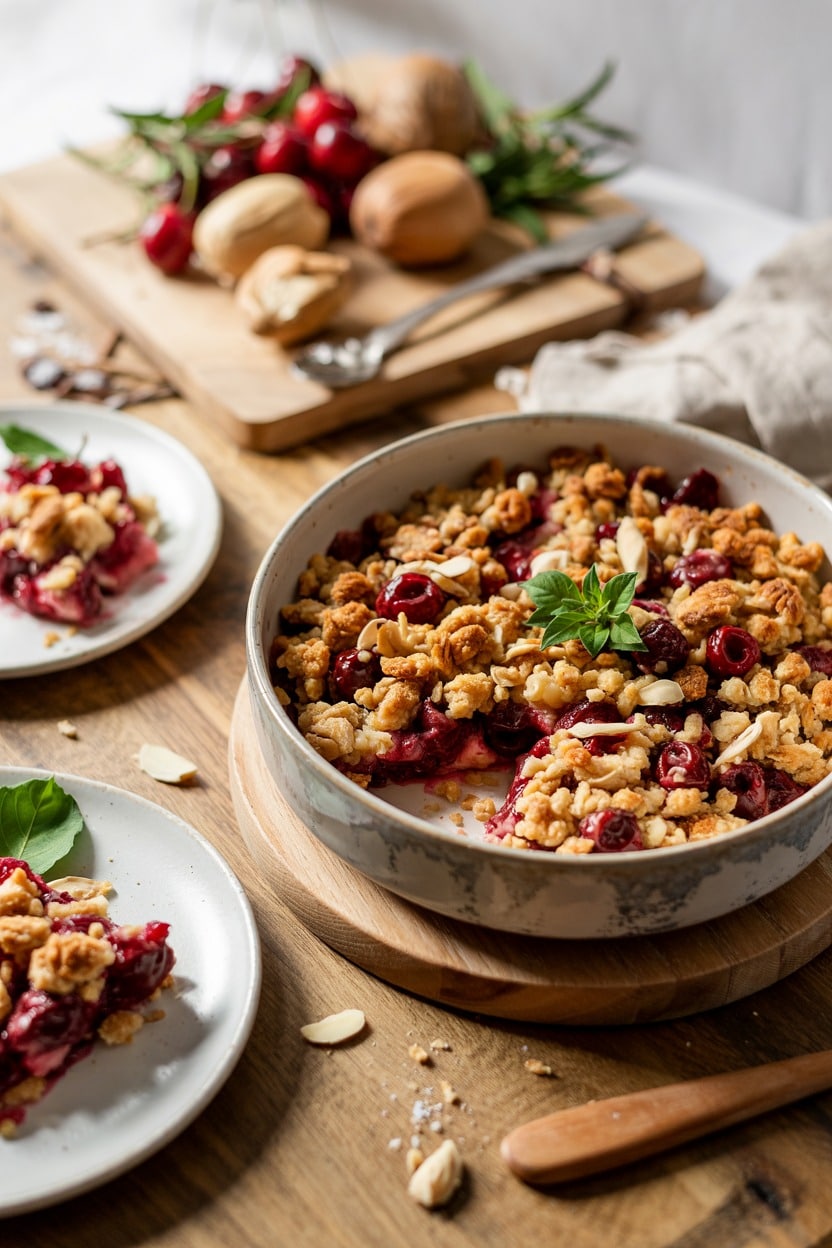 Cherry and Almond Crisp