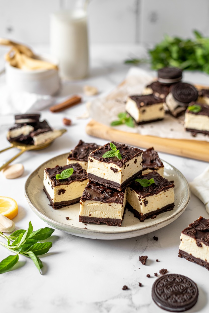 No-Bake Oreo Frozen Cheesecake Bars (Betty Crocker)