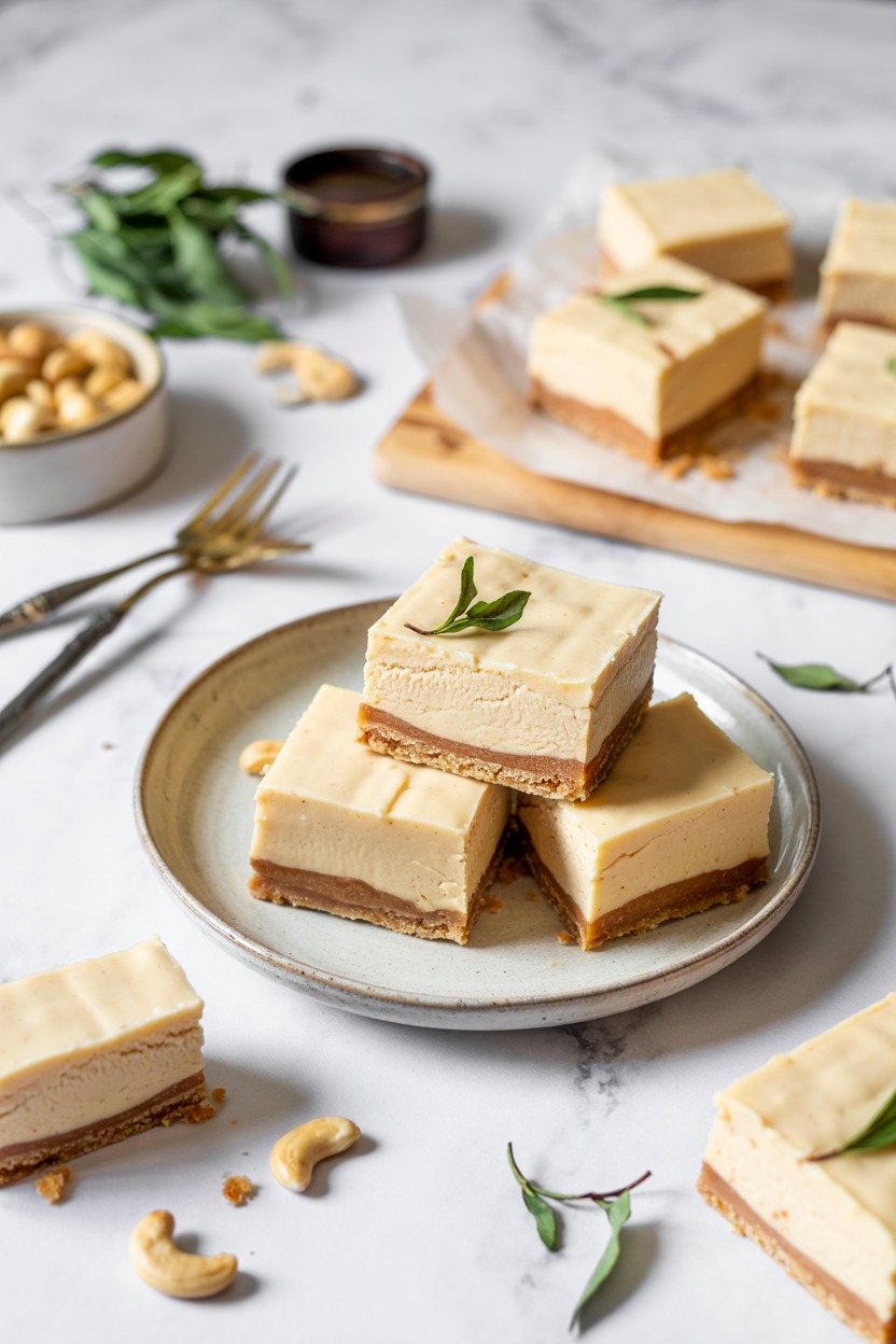 Vegan Frozen Cheesecake Bars with Cashew Filling (Minimalist Baker)