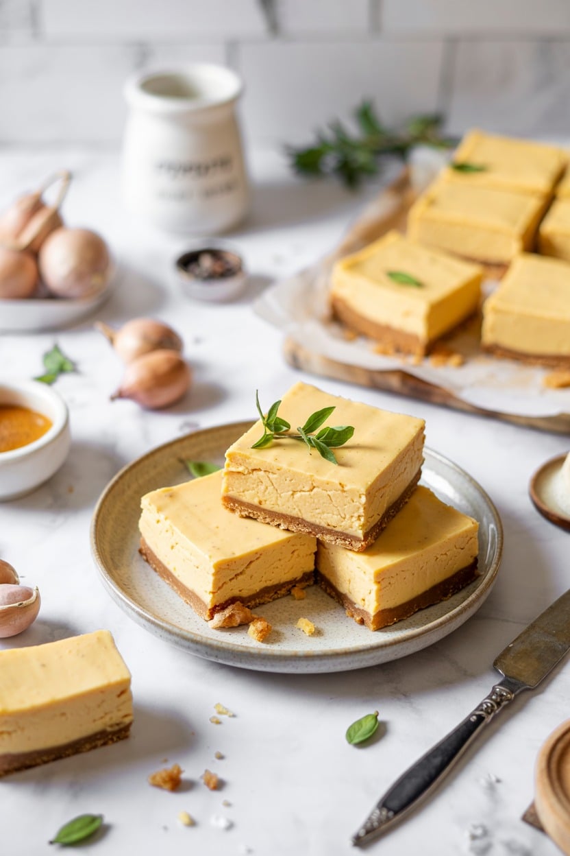 Pumpkin Spice Frozen Cheesecake Bars (Two Peas & Their Pod)