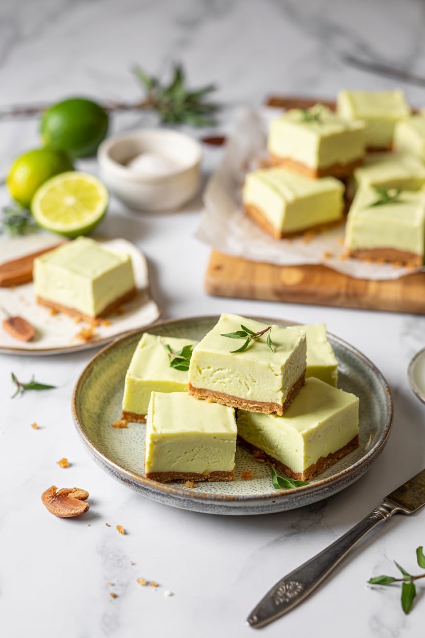 No-Bake Key Lime Frozen Cheesecake Bars (Serious Eats)