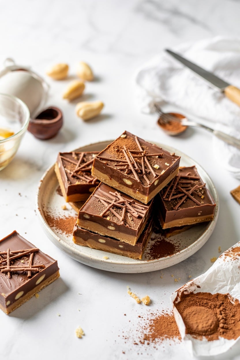 No-Bake Chocolate Peanut Butter Bars