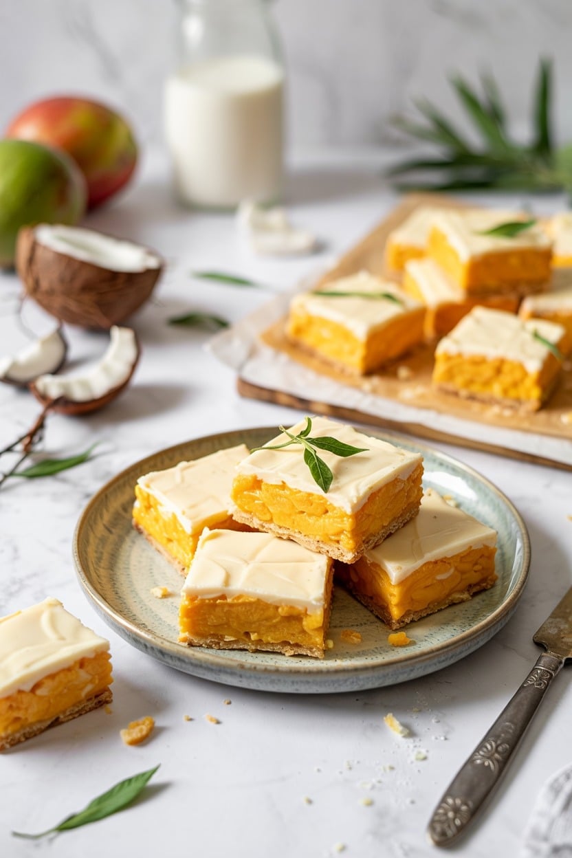 Tropical Mango Coconut Bars