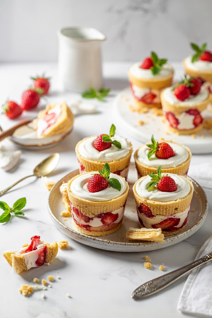 Strawberry Shortcake Trifle Cups