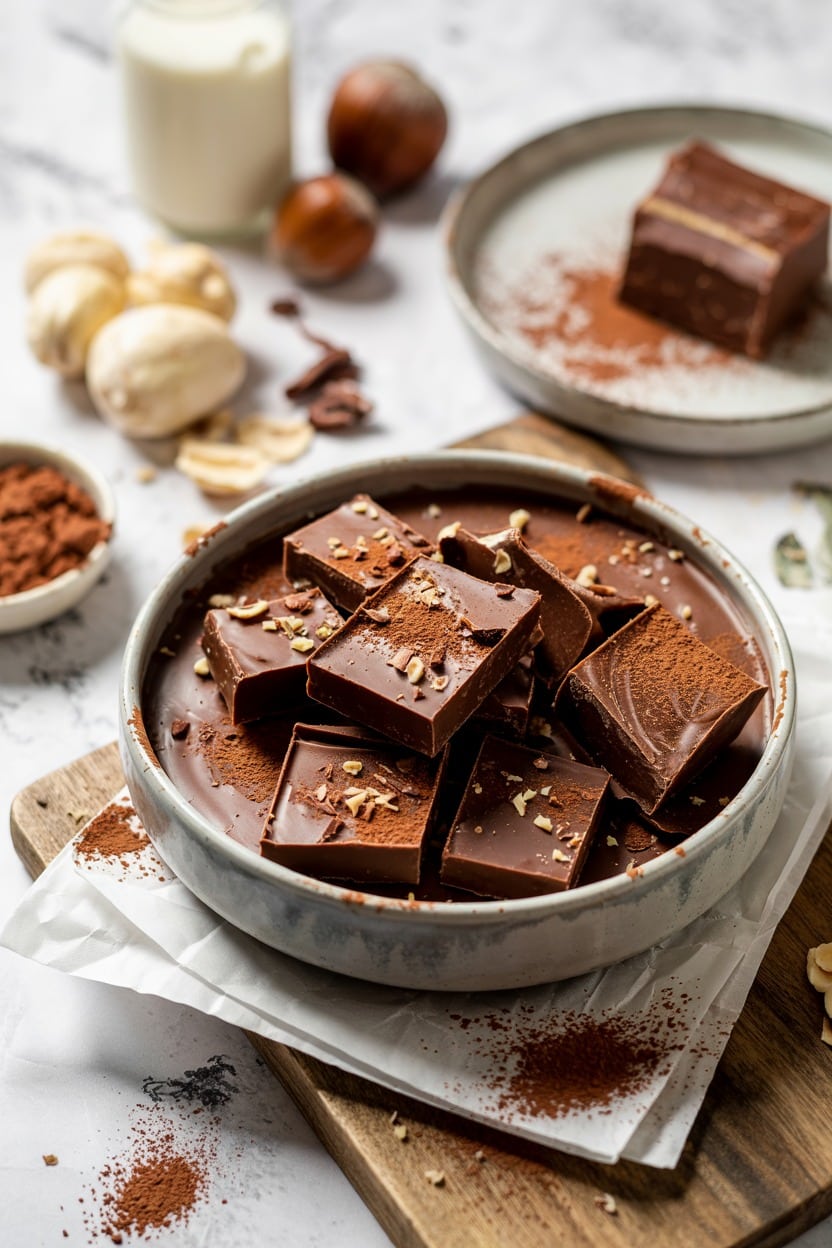 Chocolate Hazelnut Freezer Fudge