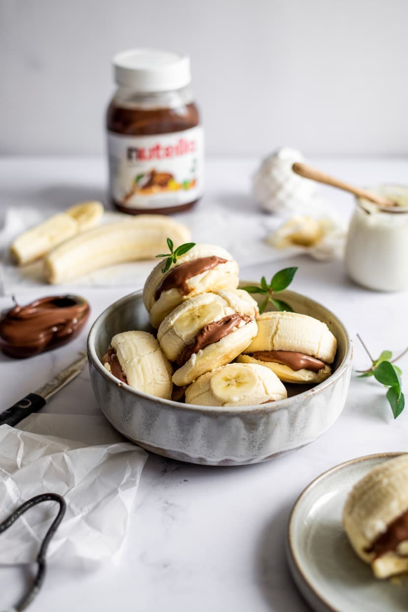 Banana Nutella Ice Cream Sandwiches
