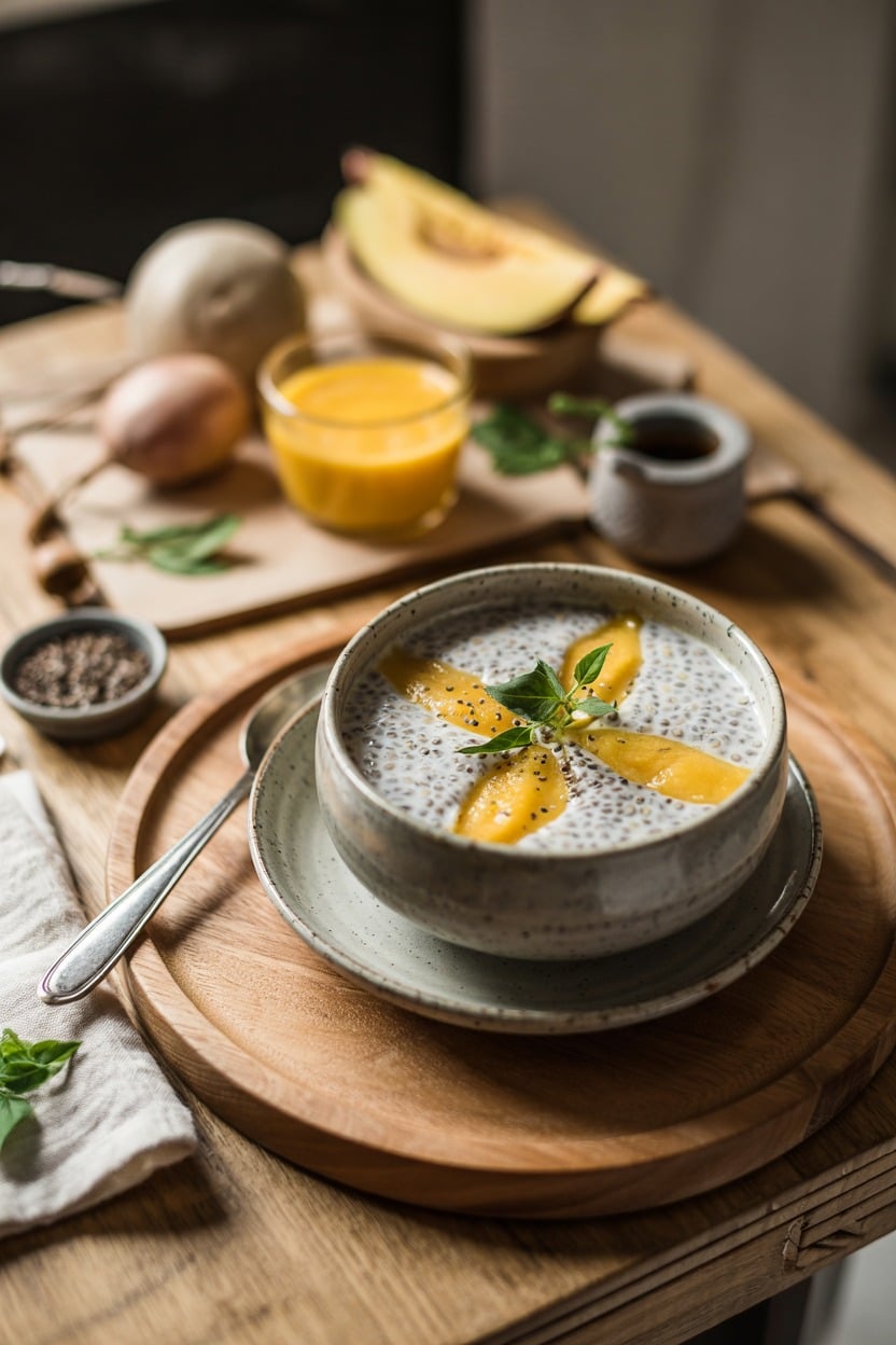 Chia Seed Pudding with Mango Puree Cups