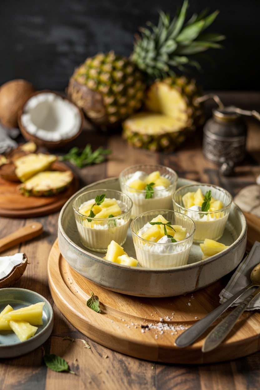 Coconut Cream & Pineapple Parfait Cups