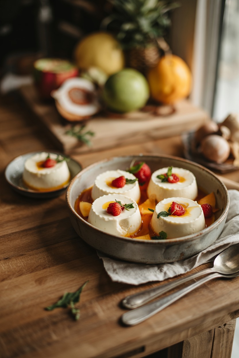 Tropical Fruit & Panna Cotta Cups