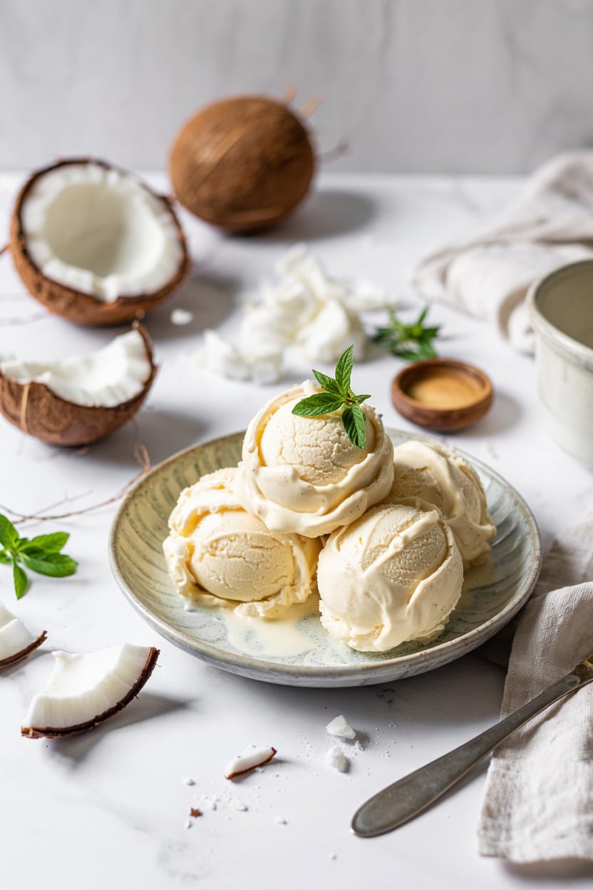 Coconut Cream Pie No-Churn Ice Cream