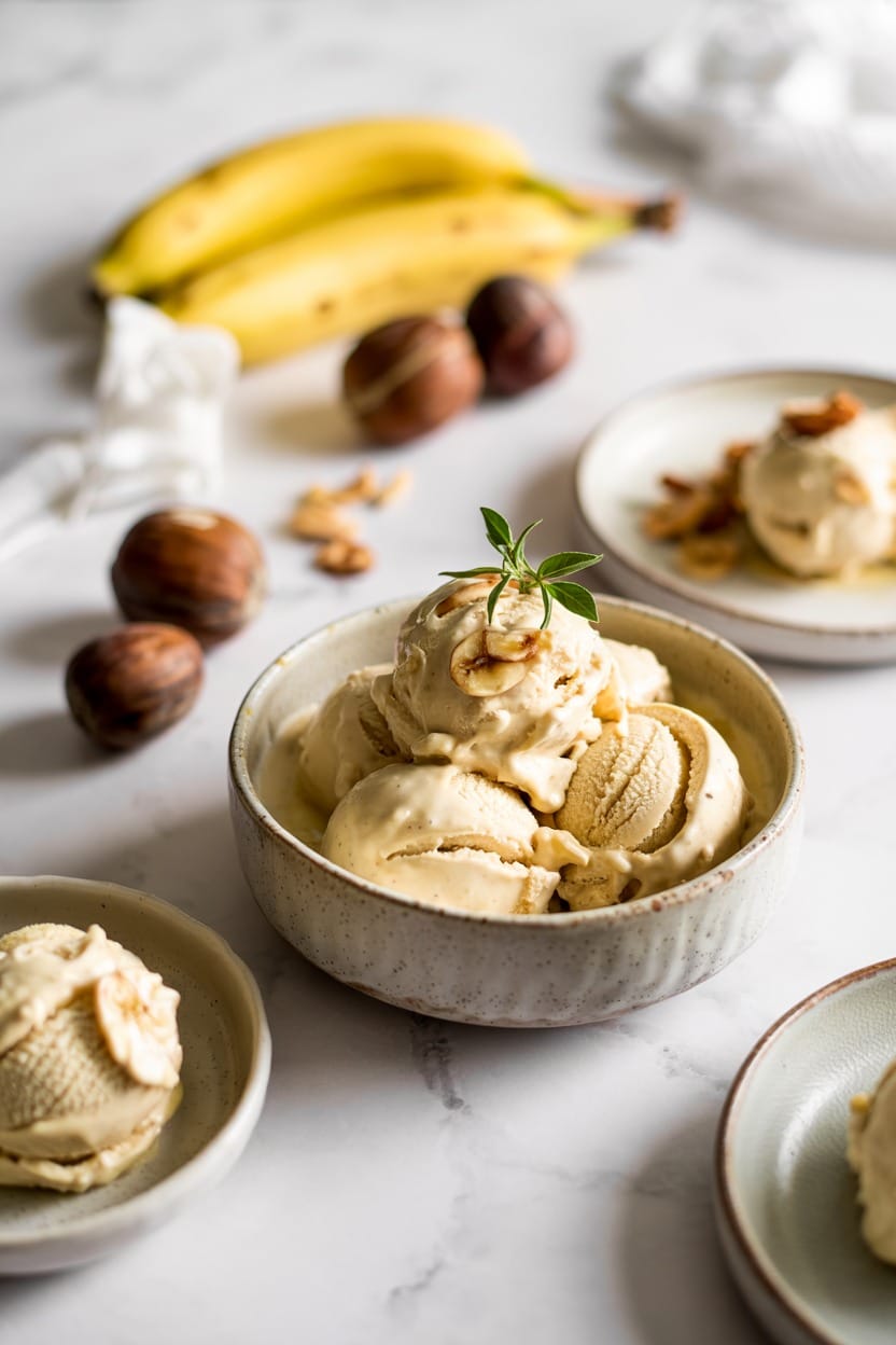 Banana Nut No-Churn Ice Cream