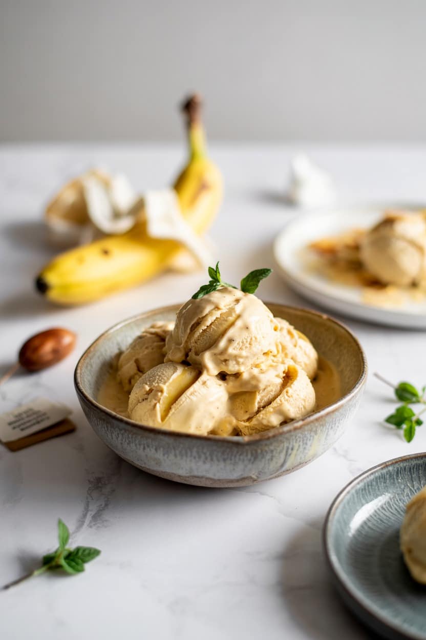 Caramelized Banana No-Churn Ice Cream