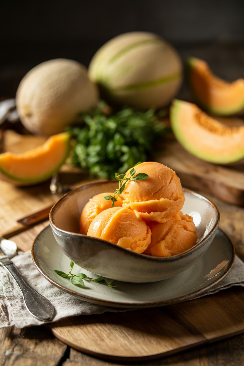 Cantaloupe Sorbet