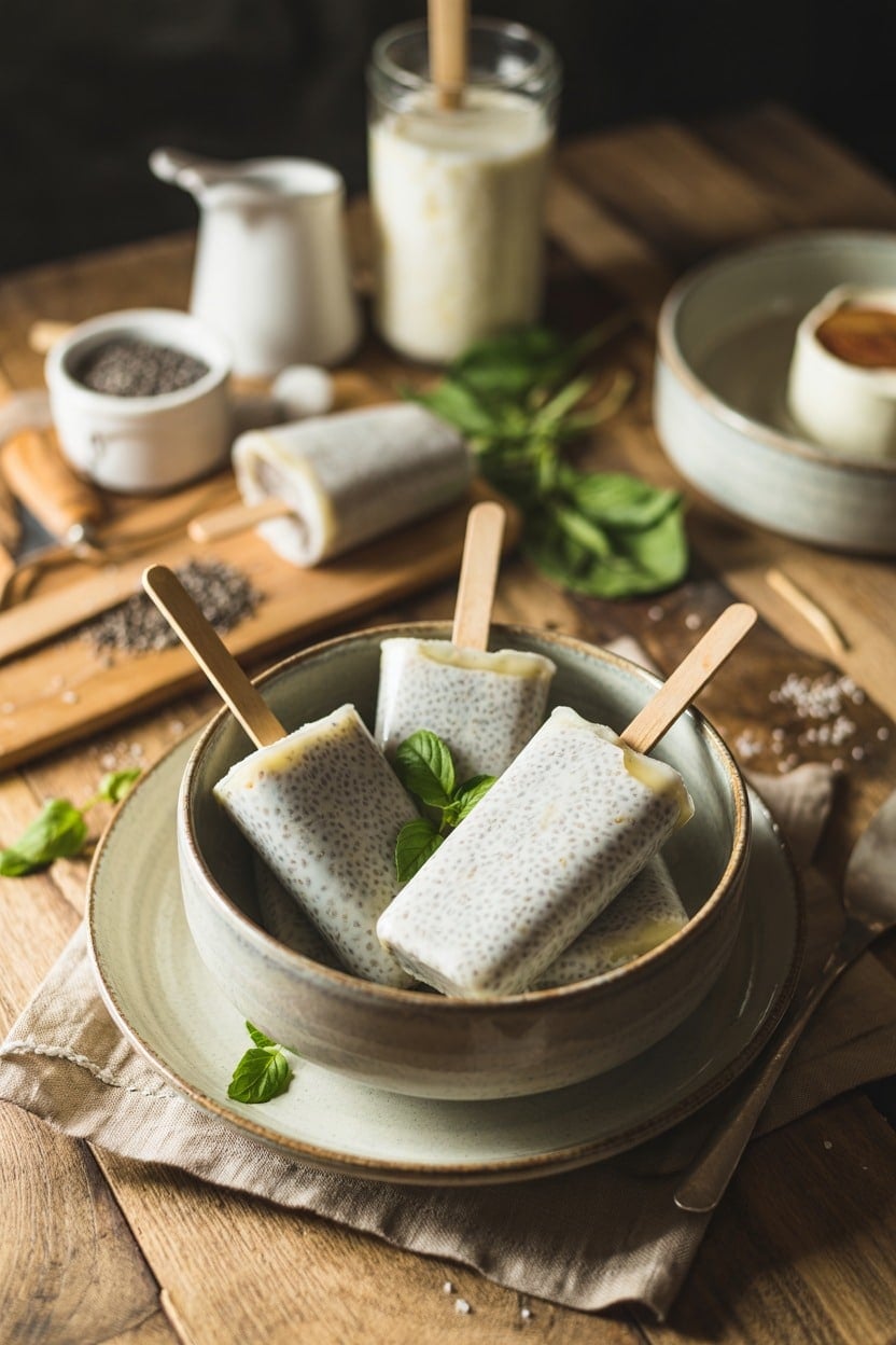 Chia Seed Pudding Popsicles