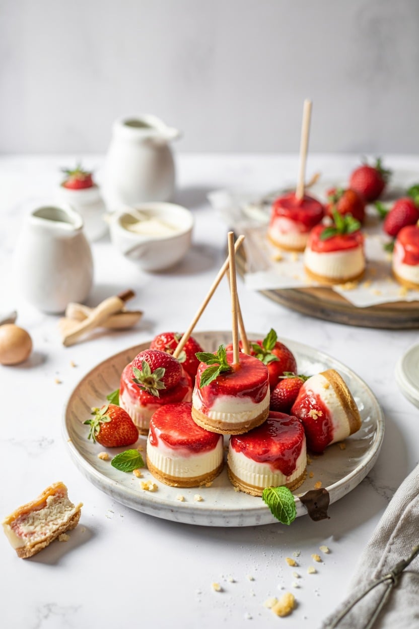 Strawberry Cheesecake Pops